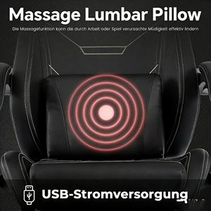 Nueva Silla de Juego Ergonómica con Respaldo Alto, Silla Ejecutiva RGB, Cuero Sintético, Tela de Masaje, Función Giratoria, para Oficina - Product Image 6