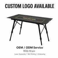 Robuster Campingtisch aus Aluminiumlegierung, tragbar, taktisch klappbar, multifunktional für Wandern, Strand und Veranstaltungen