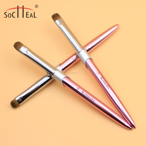 Logo personnalisé Premium Kolinsky Sable Hair Pink French Brush <span class=keywords><strong>Nails</strong></span> Size 8 10 12 14 16 Cleaning up Brush - Product Image 4