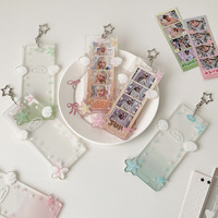 Tempat Kartu Empat Kotak Original Star Life DIY, Casing Pelindung Kartu Kecil Empat Sambungan, Dekorasi Kartu Kecil Star-Chasing