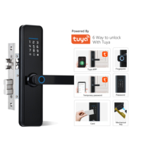 Cerradura Inteligente Biométrica para Puerta, Aplicación TTLock, Cámara WiFi, Acceso por Huella Dactilar Bidireccional, Caja de Seguridad con Llave, Seguridad para Apartamentos y Hoteles