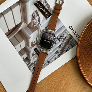 สายหนังแท้สำหรับ Apple Watch,สายนาฬิกา IWatch <span class=keywords><strong>ซี</strong></span><span class=keywords><strong>รี</strong></span><span class=keywords><strong>ย์</strong></span>8 7 SE 6 5ขนาด45มม. 41มม. 44มม. 40มม. 42มม. 38มม. Ultra 49มม. - Product Image 5