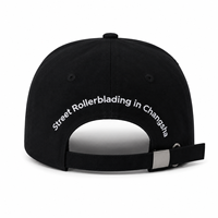 Casquette de baseball unisexe 6 panneaux en sergé de coton noir avec broderie 3D en relief motif léopard, visière incurvée, réglable, pour le streetwear et les activités de plein air