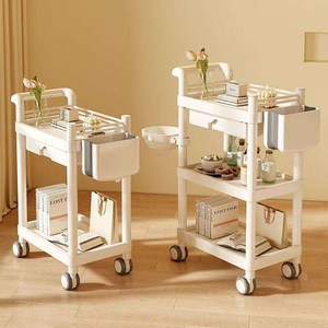 Adjustable Shelf Rolling Cart - Multi-Purpose Storage Trolley with Wheels for Home Commercial Use - Product Image 6