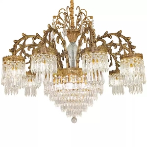 מנורת נברשת זהב מודרנית עבור סלון חדר שינה חדר אוכל מלון חתונה מסיבה תליון אור - Product Image 4