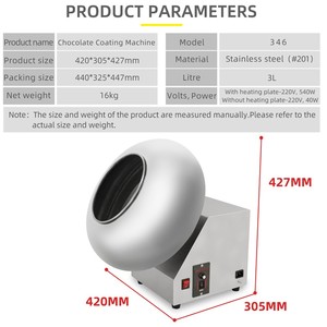 Macchina per Rivestimento di <span class=keywords><strong>Cioccolato</strong></span> / Macchina per Rivestimento in Acciaio Inox per Arachidi / Macchina Automatica per Rivestimento di Mandorle in Zucchero / Macchina per Rivestimento di <span class=keywords><strong>Cioccolato</strong></span> - Product Image 6