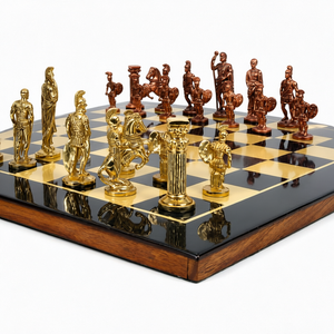 Juego de Ajedrez de Latón de Lujo, Tablero de Ajedrez Estilo Romano, Piezas Decorativas, Regalo para la Mesa, para Jugar en Familia y Educación Temprana - Product Image 1