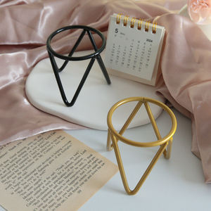 北欧金属铁架玻璃杯烛台烛台创意家居装饰镂空烛台 - Product Image 2