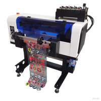 Imprimante Dtf UV à double tête XP600 avec plastifieuse Imprimante d'autocollants de bureau tout-en-un A3 + UV DTF
