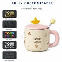 Tasse à petit-déjeuner personnalisable avec couvercle étoilé pour cadeau d'anniversaire de fille, réduction sur les achats en gros, exportation en carton, impression personnalisée