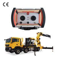 Télécommande d'excavatrice 12V 24V avec joysticks croisés, télécommande de grue avec accélérateur à pédale