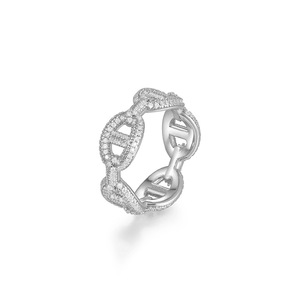 Yellow <b>Gold</b> Moissanite <b>Cocktail</b> <b>Ring</b> Round Brilliant Cut Pave Setting Geometric Design Luxury Unisex Jewelry - Product Image 2
