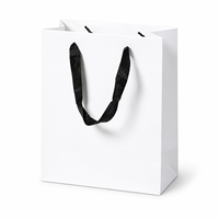 Sacs d'emballage pour vêtements en carton blanc avec impression personnalisée pour les salons de mode, sacs cadeaux personnalisés pour la vente au détail