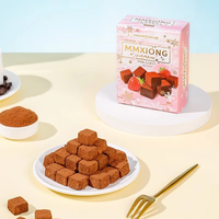 Vente en gros d'usine, chocolat noir personnalisé OEM, saveur lait et fraise, carrés de chocolat