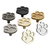 Poignées de tiroir et boutons de meuble en alliage de zinc à motif patte de chat mignonne - Durables et écologiques pour cuisines, salles de bain, extérieurs et armoires de villa