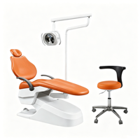 Fauteuil dentaire électrique de luxe en cuir, prix usine, certifié CE ISO, avec lampe LED, pour clinique dentaire privée
