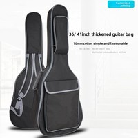 Housse de guitare folk avec logo personnalisé, doublure en éponge acoustique imperméable, pour instruments de musique de 41 pouces, sangles réglables, accessoire