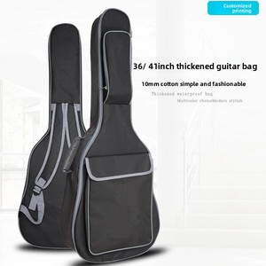 Housse de guitare folk avec logo personnalisé, doublure en éponge acoustique imperméable, pour instruments de musique de 41 pouces, sangles réglables, accessoire - Product Image 2