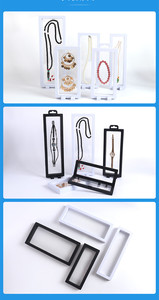 Boîte d'emballage transparente pour bijoux, présentoir suspendu pour bagues et boucles d'oreilles, support de rangement pour pièces de monnaie et pierres précieuses, étui en membrane PET - Product Image 6