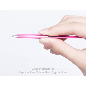 Pince à cils à pointe inclinée Offres Spéciales avec pince à sourcils à peinture de couleur dégradée - Product Image 3