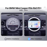 Autoradio Android pour MINI Cooper R56 R60 R51 2007-2014 Écran tactile Stéréo de voiture Lecteur vidéo GPS avec Carplay BT FM RDS SWC USB