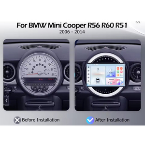 Autoradio Android pour <span class=keywords><strong>MINI</strong></span> Cooper R56 R60 R51 2007-2014 Écran tactile Stéréo de voiture Lecteur vidéo GPS avec Carplay BT FM RDS SWC USB - Product Image 2