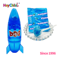 Sucettes fusées lumineuses personnalisées en gros pour enfants, saveurs fruitées, en boîte rigide, excellent cadeau pour l'heure du goûter, OEM