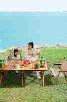 Table de camping pliante en acier au carbone ou en alliage d'aluminium de grande capacité pour les pique-niques