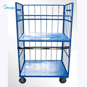 चीन आपूर्तिकर्ता स्टील 500 किलोग्राम चार पहिया फोल्डेबल रोल कार्ट संभाल ट्रॉली ओएम - Product Image 4