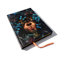 Carnet de notes/journal à couverture rigide en papier personnalisé de haute qualité, gaufrage, vernis sélectif UV, fermeture magnétique, bordure dorée noire, cadeau