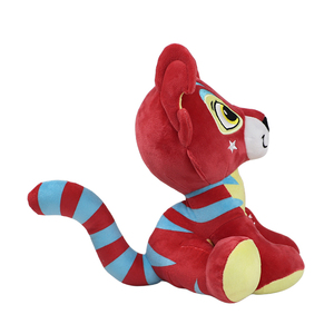 Peluche a Forma di <span class=keywords><strong>Tigre</strong></span> Rossa Cartoonesca, Morbido Giocattolo in Cotone PP, Regalo per Bambini, OEM - Product Image 3