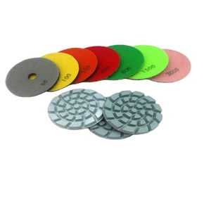 4 inç reçine ıslak kuru kullanım elmas parlatma pedleri Grind araçları beton mermer taş zemin granit için temizlik - Product Image 5