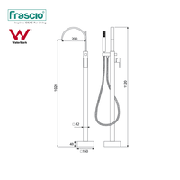 Frascio moderne salles de bains douches en laiton robinet de douche pour baignoire or Rose robinet salle de bain tête douche colonne robinet ensemble