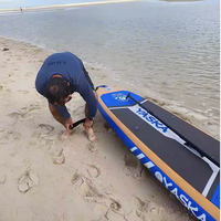 Planche de surf YASKA en grain de bois planche de surf gonflable personnalisée Paddleboard Sup
