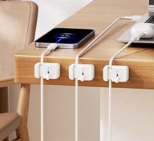 Kẹp cáp điều chỉnh được, giá đỡ dây cáp dưới bàn, bộ quản lý dây cáp, giá đỡ dây cáp cho tường và bàn - Product Image 5