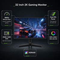 Monitor Gaming Grosir 32 Inci 2K QHD 180Hz Fast IPS HDR400 Layar Esports Refresh Rate Tinggi