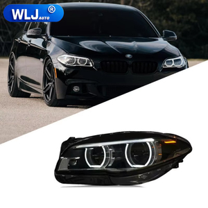 Gruppo <span class=keywords><strong>Fari</strong></span> a LED Completo con <span class=keywords><strong>Angel</strong></span> Eye WLJ per BMW Serie 5 F10 F18 2011-2017, Aggiornamento Retrofit LED DRL Completo per <span class=keywords><strong>Fari</strong></span> Anteriori - Product Image 1