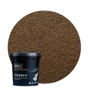 Vissney Textured Emulsion Paint Exterior Thick Coating House Paint Granular Texture Paint