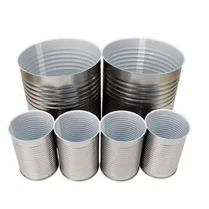 Wholesale Tinplate Can Silver Color 3 Piece Empty Tin Can Easy Open Canned Food