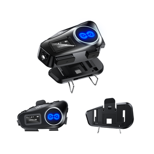 Popular Look Y6X Blue Tooth Headphone for Helmet With OLED Digital Display for 4 Motorcyclists Group Intercom - Product Image 2