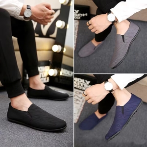 Chaussures de marche décontractées tendance printemps pour homme, mocassins basses de haute qualité à semelle épaisse avec fermeture éclair, antidérapantes - Product Image 5