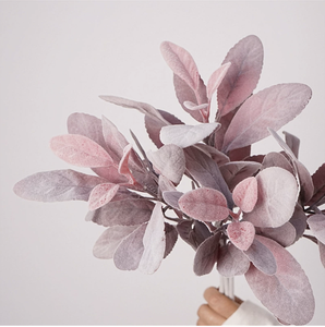 Fiori Artificiali di Alta Qualità, Foglie a Orecchie di Coniglio per Decorazione Casa e Feste, Ramo di Pianta in Seta Viola dall'Aspetto Realistico - Product Image 2