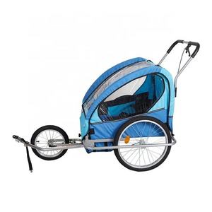 Offre Spéciale 2 sièges 40 <span class=keywords><strong>kg</strong></span> capacité couleurs personnalisables chien vélo remorque transporteur trois roues enfant jogging poussette - Product Image 2