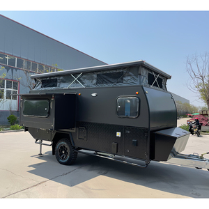 Caravanes japonaises 4 Birth Pop Out System, 12v TV, luxe, tout noir, tourisme, grande caravane hybride Pt15 Offraad solaire hors réseau, 16 pieds - Product Image 3