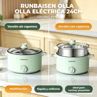 Casserole électrique 3L 800W 220V à commande mécanique (Royaume-Uni) Revêtement intérieur antiadhésif, contrôle de la chaleur pour usage domestique. OEM/ODM