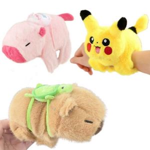 Fluffy Anime Magnetic <b>Snap</b> Big Head Super Soft Plush Toy Wristband PP Cotton Filling Mesh Lining Wearable <b>Bracelet</b> - Product Image 4