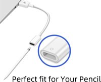 Câble de charge USB A vers iPhone femelle 30 cm pour Apple Pencil 1ère génération pour adaptateur de chargeur de stylo Apple