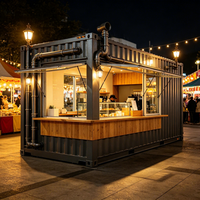 Conteneur pop-up mini de 10 pieds pour café, bar, restaurant rapide, magasin de proximité, kiosque, stand, maisons conteneurs