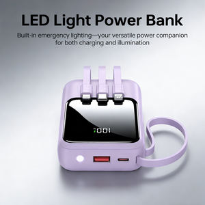 Power Bank con Display Digitale LED 10000mAh, Design a Specchio Full Screen, Uscita 2.0A, Batteria Portatile Nera e Bianca - Product Image 2