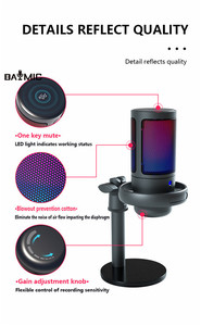 Microphone USB Hyper X Quadcast à condensateur pour jeux, diffusion et YouTube, avec logo OEM gratuit - Product Image 4